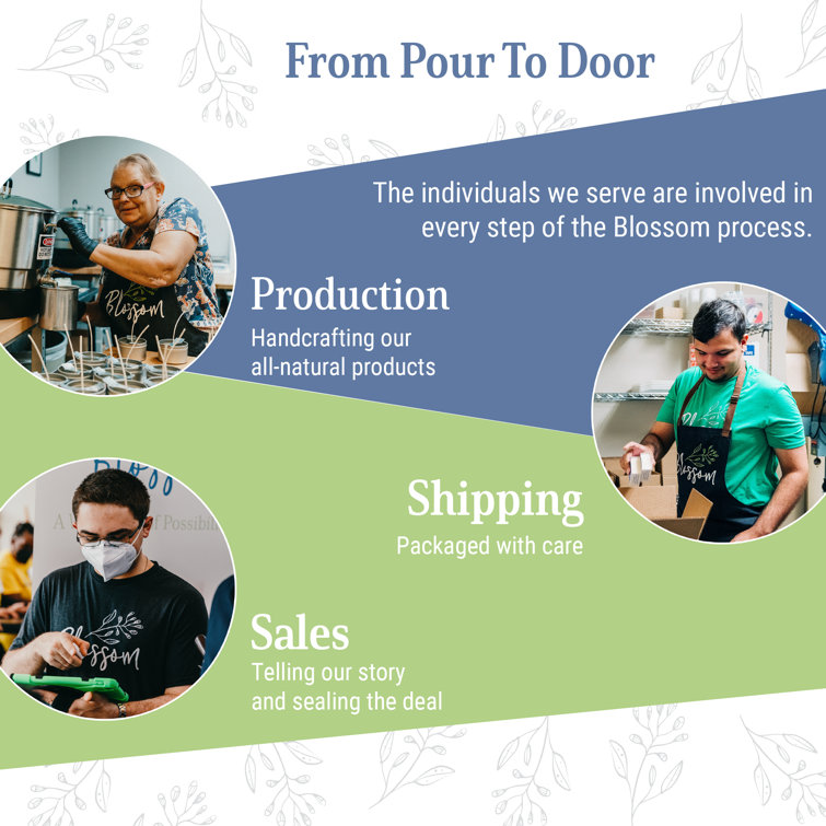 Blossom Artisanal Eucalyptus Lemongrass Scented Jar Candle Wayfair